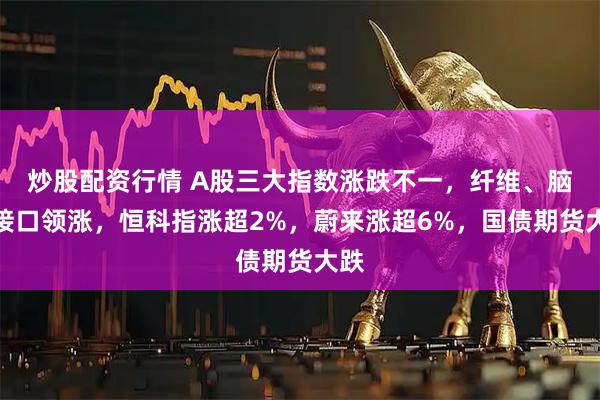 炒股配资行情 A股三大指数涨跌不一，纤维、脑机接口领涨，恒科指涨超2%，蔚来涨超6%，国债期货大跌